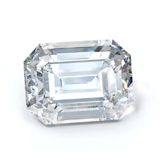 Loose emerald cut diamond