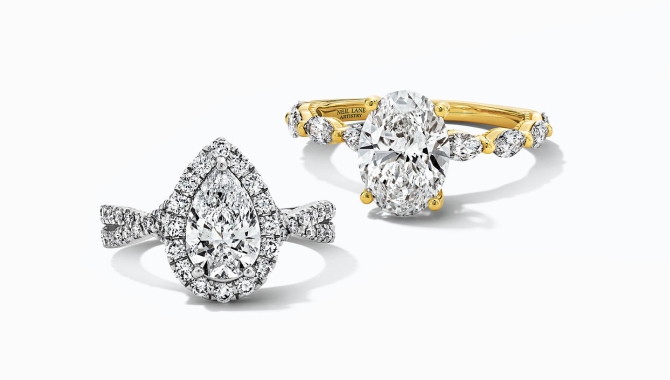 Yellow & White Gold Engagement Rings 
