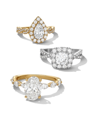 Yellow & White Gold Lab-Grown Diamond Engagement Rings