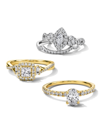 Yellow & White Gold Bridal Jewelry