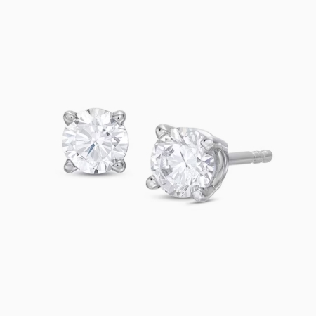 Affordable diamond solitaire earrings