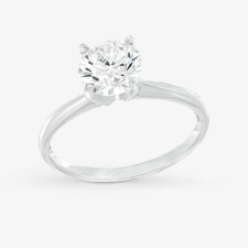 Certified diamond engagement ring