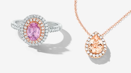 Pink gemstone jewelry