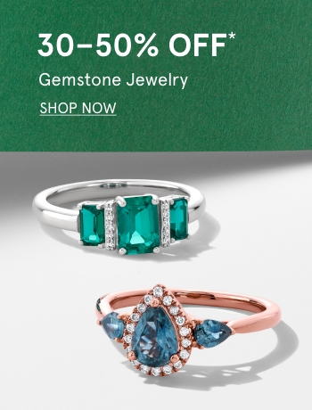 30-50% off gemstone jewelry