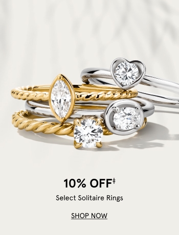 10% Off Select Solitaire rings