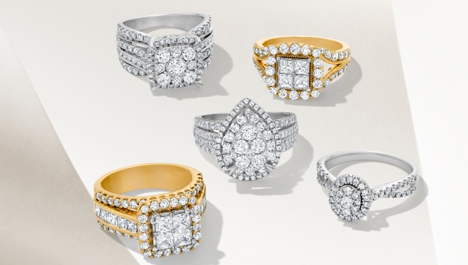 Outlet Exclusive engagement rings