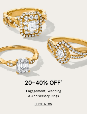 30-50% off engagement, wedding and anniversary rings