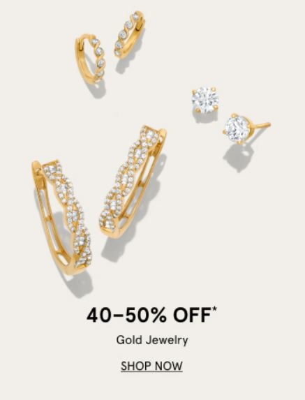 40-50% off gold jewelry