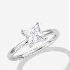 Princess lab-grown diamond ring
