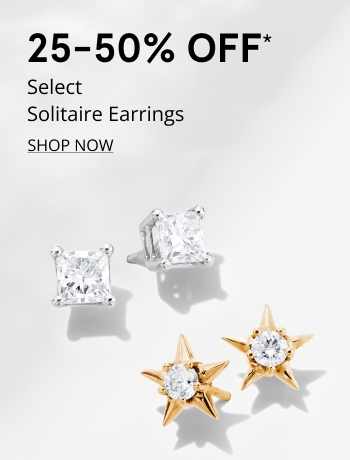 25-50% Off* Select Solitaire Earrings
