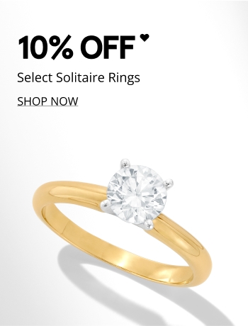 10% off select solitaire rings
