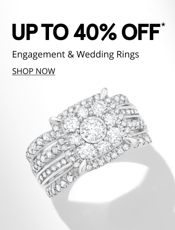 Up to 40% off engagement, wedding & anniversary rings