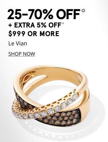 30-70% off le vian jewelry and extra 5% off when you spend $999+