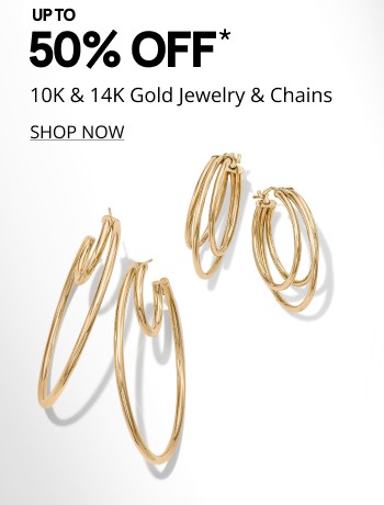 Up to 50% off gold jewelry