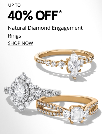 Up to 40% off natural diamond engagement rings