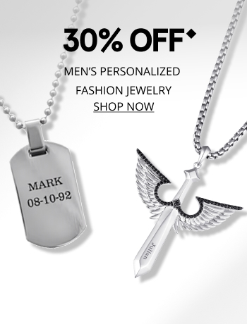 30% off personalized fashion jewelry