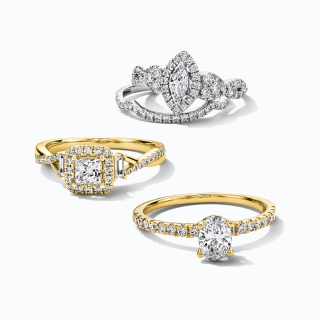 Yellow & White Gold Engagement Rings